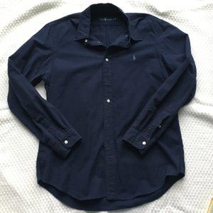 Ralph Lauren Navy Button Down Size Large
